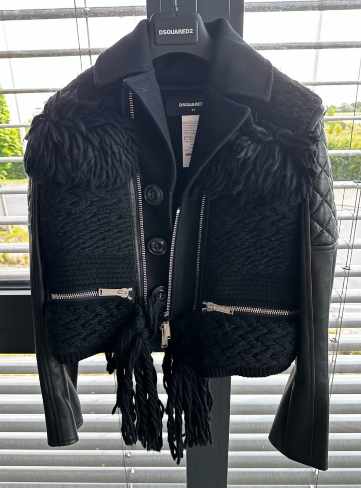 Dsquared2 Runway Iconic Collectors Leather Biker Jacket Blouson Coat New S