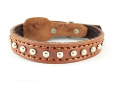 Handmade Genuine Real Leather Dog Collar Pet Puppy Strap Durable Strong S M L