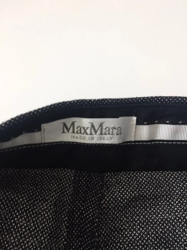 Max Mara 女式黑色直筒礼服职业工装裤 6 码二手状况完好** — 第 2/3 张图片