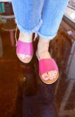 Bos. & Co. Sandals Womens Open Toe Leather Orchid Size 10 New