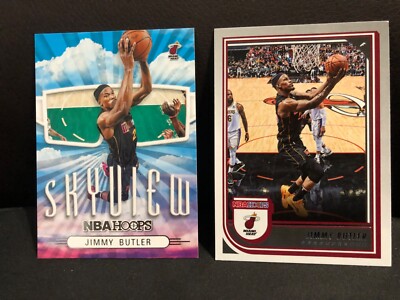 2022-23 Panini Hoops Skyview Jimmy Butler #21 & Base #99 Miami Heat
