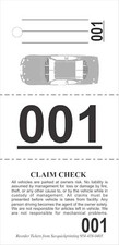 1000 Valet Parking Tickets Numbered 000 999 With Car Damage Diagram 3 Part