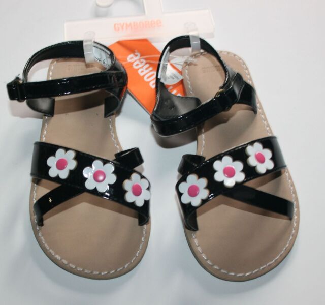New Gymboree Daisy Park Flower Black Sandals Shoe 9 Toddler Shoes Sandal Girls New Gymboree Daisy Park Flower Black Sandals Shoe 9 Toddler Shoes Sandal Girls