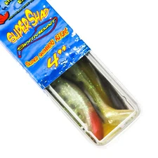 BIG BITE BAITS Super Shad Paddle Tail Split Belly Soft Swimbait 4" 4ct BABY BASS