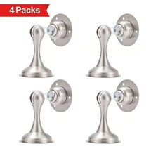 4-pack Magnetic Door Stopper Brushed Nickel No Drill Magnetic Door Stop