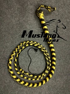 8 Feet 12 Plaits Paracord Nylon Heavy Duty Custom Yellow Bullwhip Easy Cracking Ebay