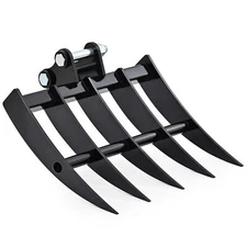  1-2 Ton Mini Excavators Attachment Rake 19.3" Rake Tool for Small Diggers
