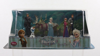 DISNEY Store 6 Piece Frozen Playset Elsa Anna Sven Hans Kristoff Olaf PVC NOS