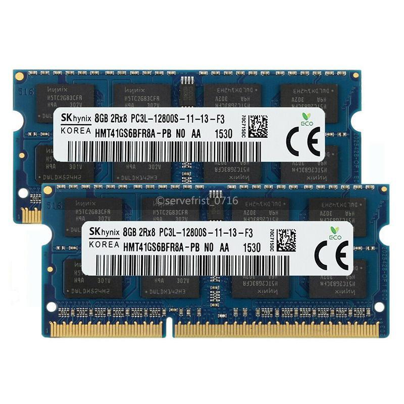 Hynix 16GB 2x 8GB DDR3 1600MHz PC3-12800 Sodimm Laptop Memory RAM