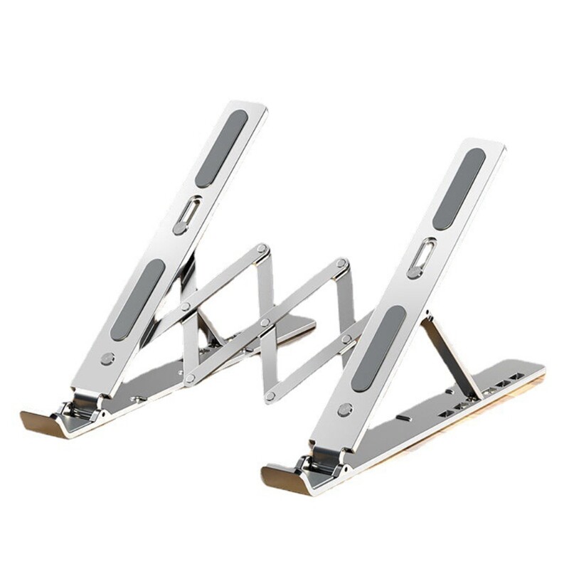 Adjustable Foldable Laptop Stand with Cooling Riser for Tablets