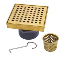 Oatey Designline 4 in. x 4 in. Stainless Steel Square Shower Drain Bathroom