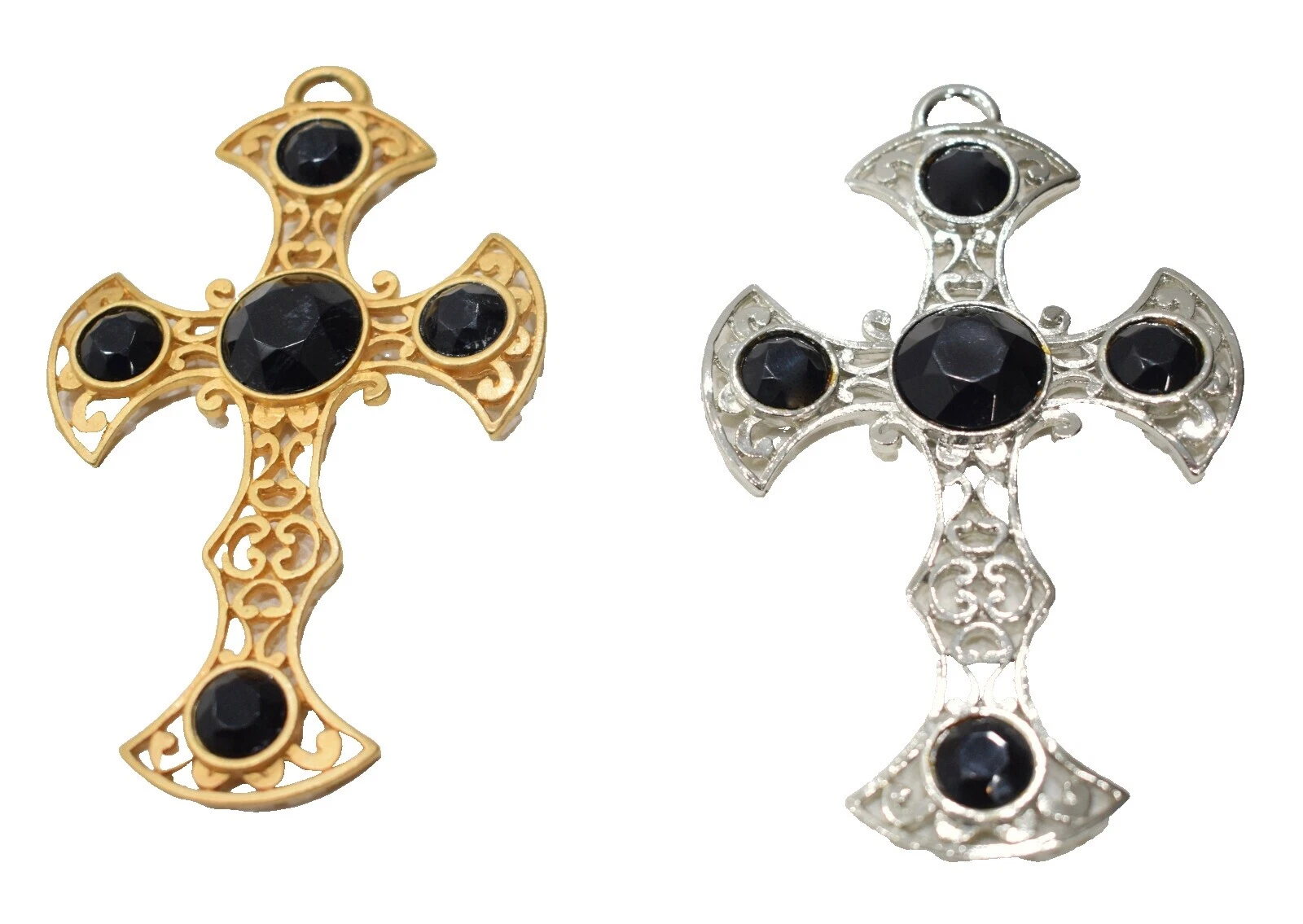 Stone Cross Jewelry Making Beads