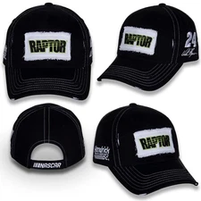 William Byron 2024 Checkered Flag Sports #24 Raptor Vintage Patch Hat