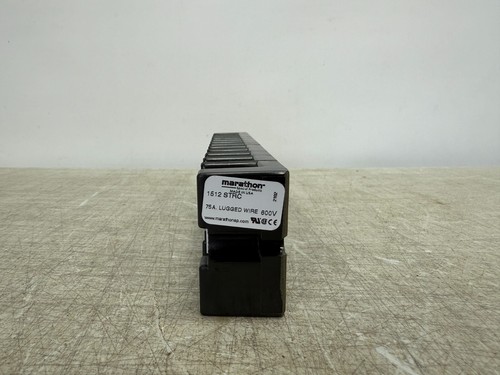 Marathon 1512 STRC - Barrier Terminal Blocks 600V 75A 12-Poles, Lot of 2 New - Picture 10 of 14