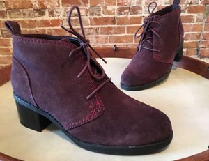 clarks aubergine ankle boots
