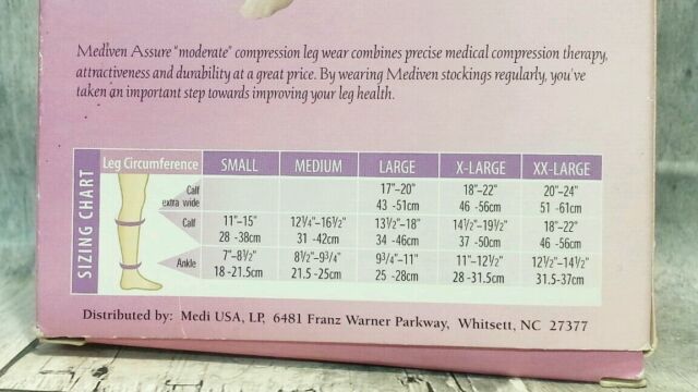 Mediven Assure Size Chart