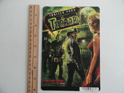 TRAILER PARK OF TERROR - BLOCKBUSTER VIDEO BACKER CARD 5''X8'' - NO MOVIE