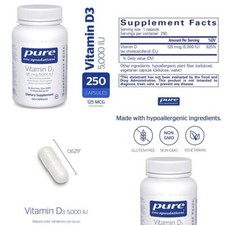 Pure Encapsulations Vitamin D3 5000 Iu 250 Capsules