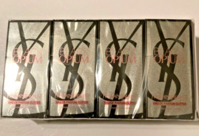 YSL Black Opium Eau de Parfum GLITTER 1.2ml/.04oz SEALED Pack of 16 Samples L@@K