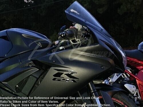 6" 3D Vinyl "S" Logo&Letter+6.25" GSXR Fairing Tank Sticker 2-Tone Black/Chrome - Picture 2 of 12