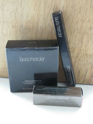 New In Box Mercier Lof of 3 Makeup Lipstick Eye Colour Face Illuminator