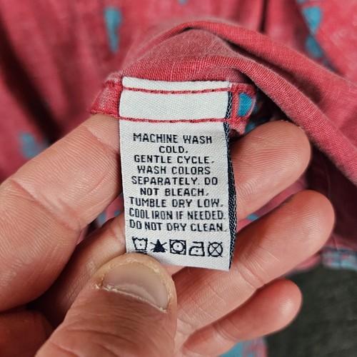 Reyn Spooner Hemd Herren Größe Medium rot Blumenmuster Hawaii Hawthorne Katze Knopfleiste - Bild 8 von 10