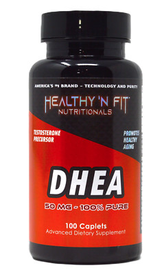 Healthy N Fit DHEA 50mg - 100 Capsules.  Support Hormones and Lean Muscle.