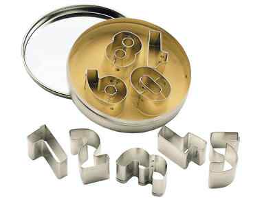 Let s Make 9 Ziffern Ausstechformen mit Metall Vorratsdose von KitchenCraft