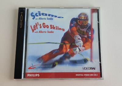 Let's Go Skiing With Alberto Tomba Guide Philips CDI Cd-i Interactive RegionFree