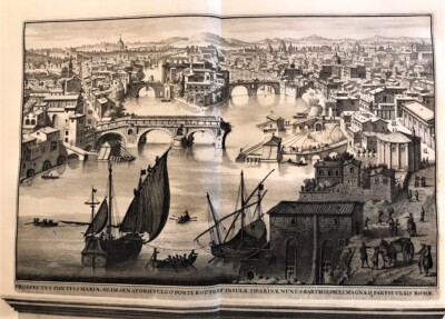 Roma.deseine.isola Tiberina & Bridge St Maria .grabado Original.amsterdam 1704