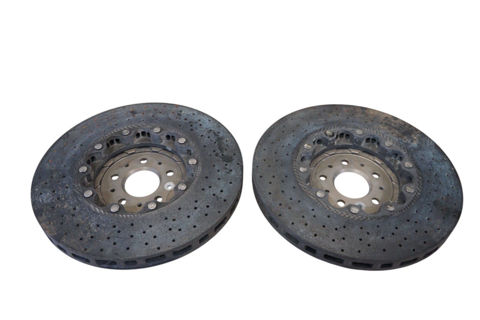 2009 - 2014 FERRARI CALIFORNIA FRONT CARBON CERAMIC BRAKE DISC ROTOR PAIR OEM