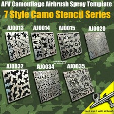 AFV Digital Camouflage Airbrush Stencil Template for Military Gundam Detail-up