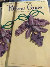 VTG Craft Booklet-CLARK'S ONT J&P COATS-PILLOW CASES DECORATIVE CROCHET-#264 '50