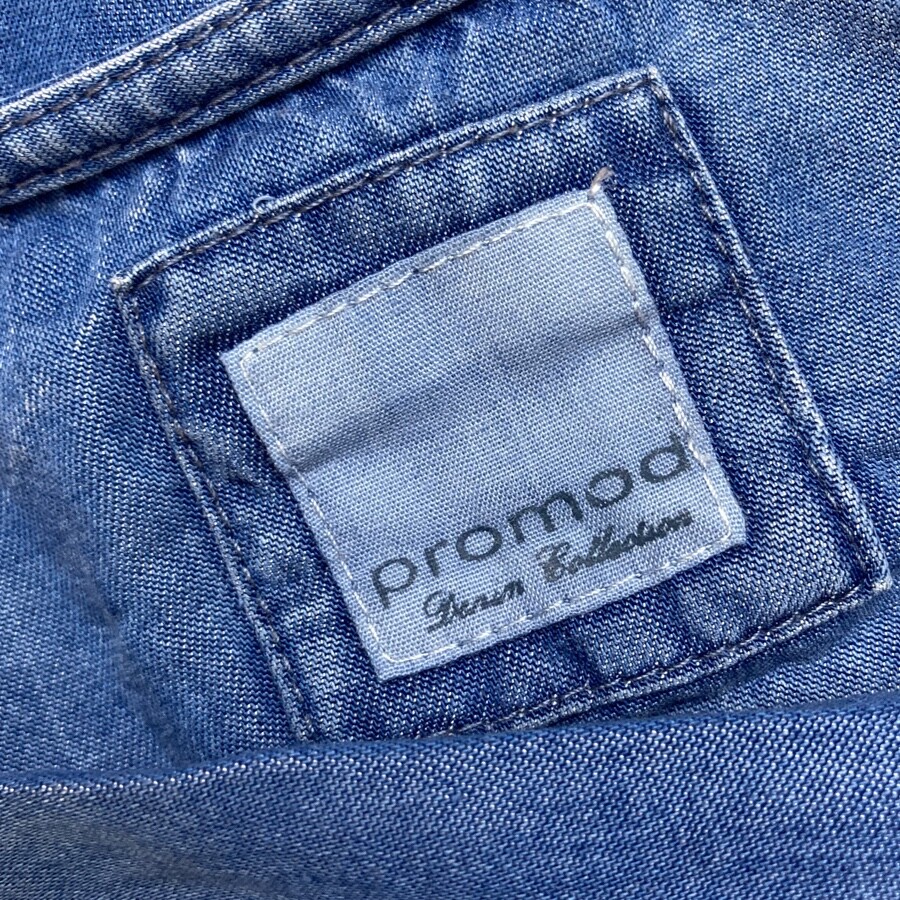 Chemisier En Lyocell Et Jean PROMOD - Taille 40 - Bleu - Occasion Très Bon État