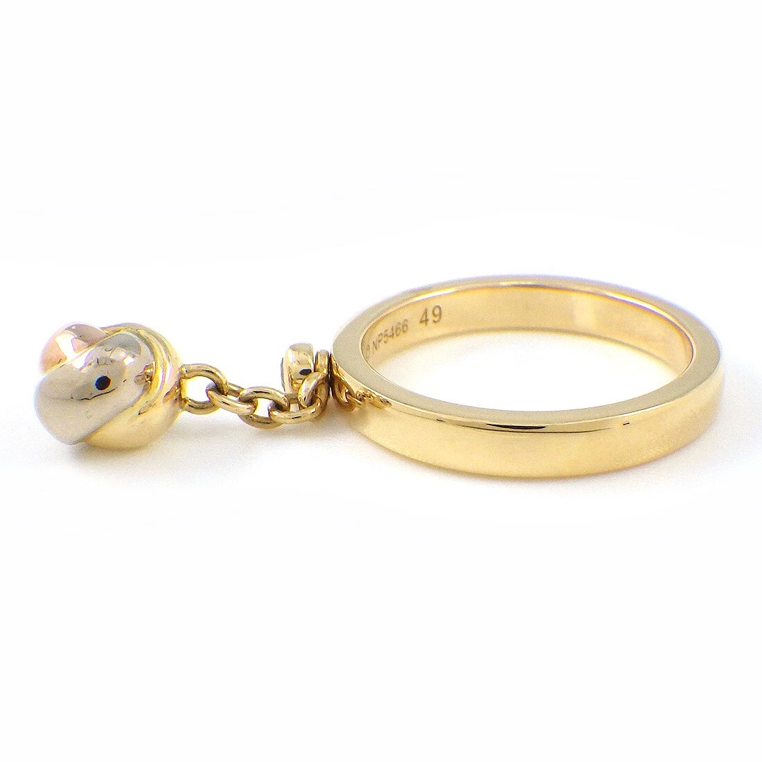 Anello Cartier Baby Trinity Swing goccia sfera diamante 1P oro tre colori #49 US4 75