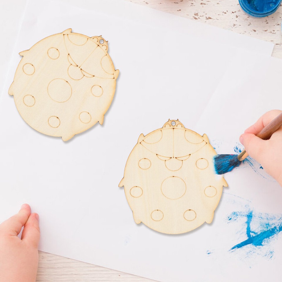 60 Pcs Wooden Cutouts Wood Crafts Wooden Slices Blank DIY eBay