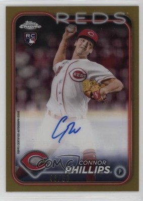2024 Topps Chrome Update Gold Refractor /50 Connor Phillips #AC-CP Auto oh8