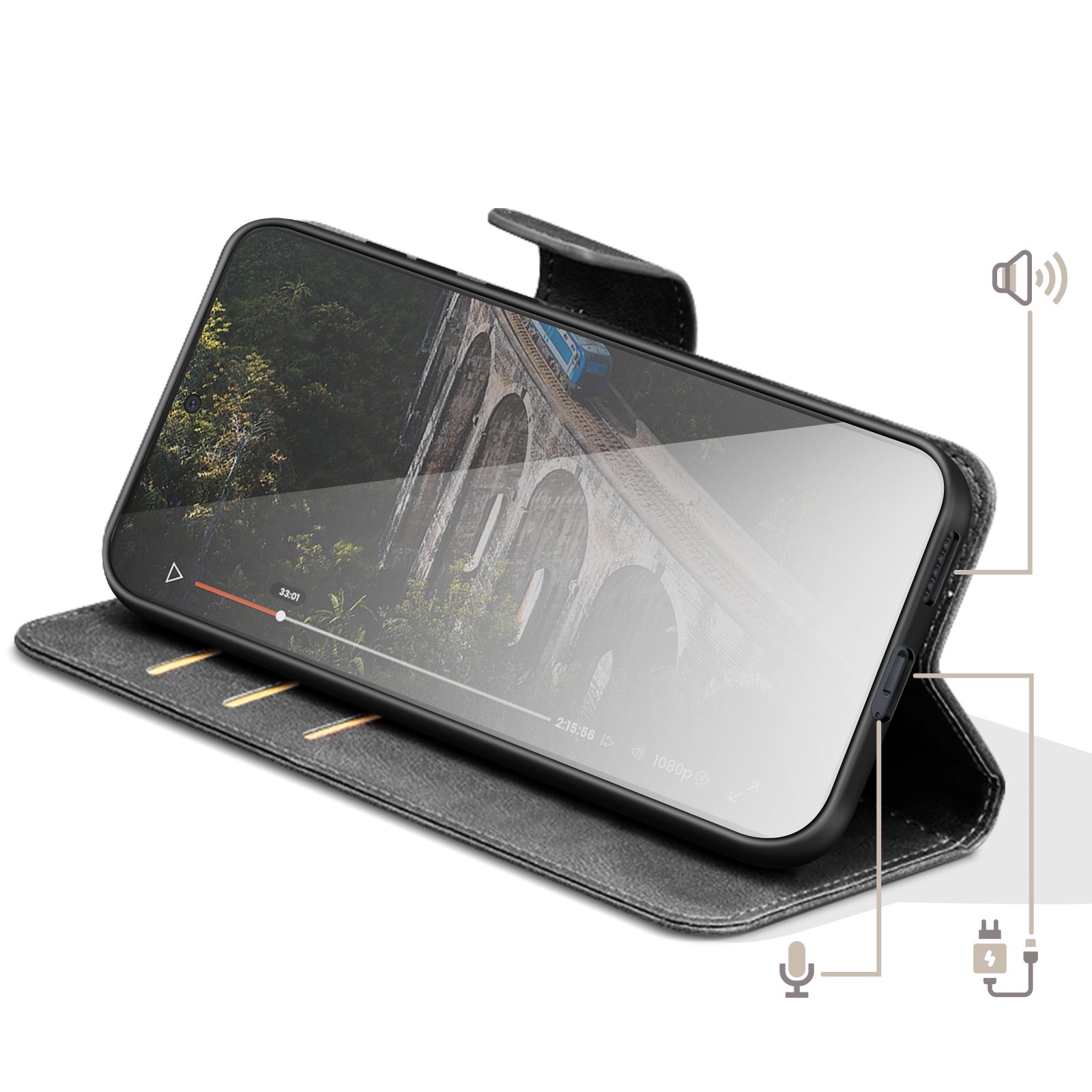 Coque portefeuille Honor Magic 8 Lite pour vos déplacements professionnels - 3