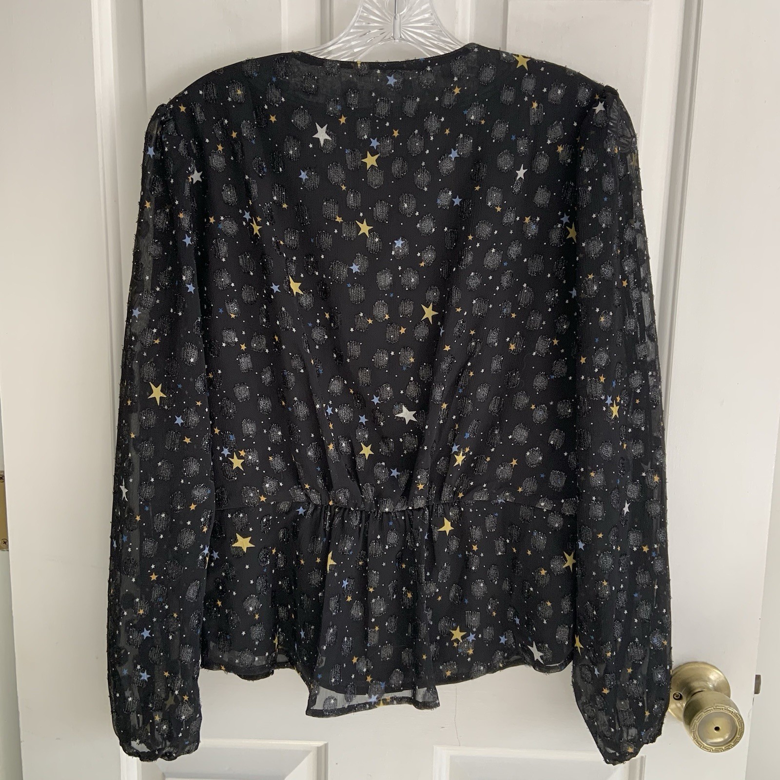 UNTUCKit Scarlett Starry Celestial button up V ne… - image 8