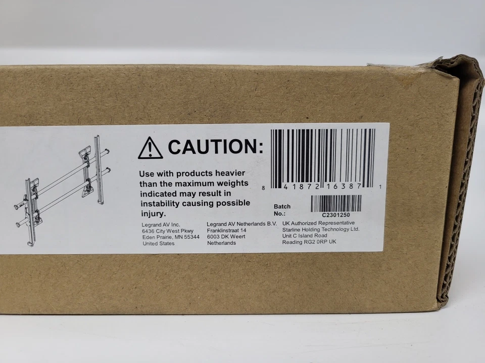 Soporte de pared para TV Legrand Chief XSM1U, inclinación +2° para 55 pulgadas a 82 in. (250lbs) Foto 3 de 4