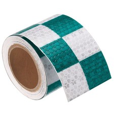 Reflective Tape 10 Ft x 2" Safety Tape Reflector Square Green White