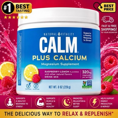 Natural Vitality CALM Relaxation Drink Choose Flavor and Size FRESH!! FAST SHIP!