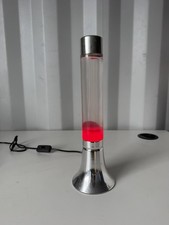 Lava Lamp Red with Silver Chrome Base