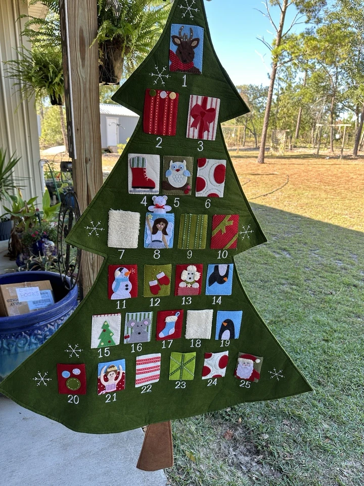 Pottery Barn Kids большой висячий обратный отсчет рождественская елка адвент календарь 60 «x 39» - Изображение 2 из 4