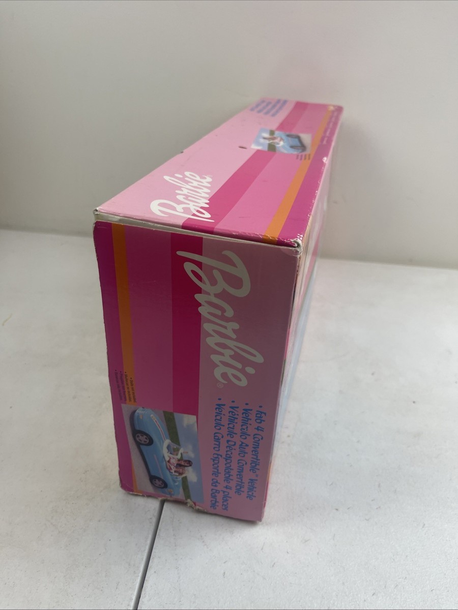 2002 Barbie Doll Fab 4 Convertible Vehicle Baby Blue Car 67544