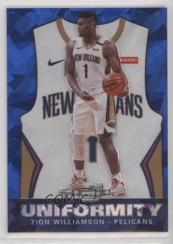 2019 Panini Contenders Optic Blue Cracked Ice Prizm Zion Williamson #5 Rookie RC