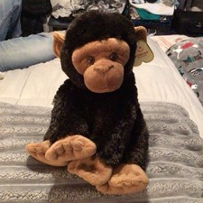 Aurora Chimpanzee Plush Toy Naturally Black/Brown with Tag