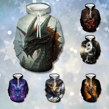 Legendary Dragon Realm 3D All Over Print Hoodie - Adult Kid