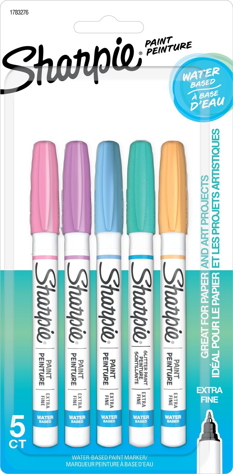 Sharpie Water-Based Paint Markers, 5 Count (Pack of 1), Asso