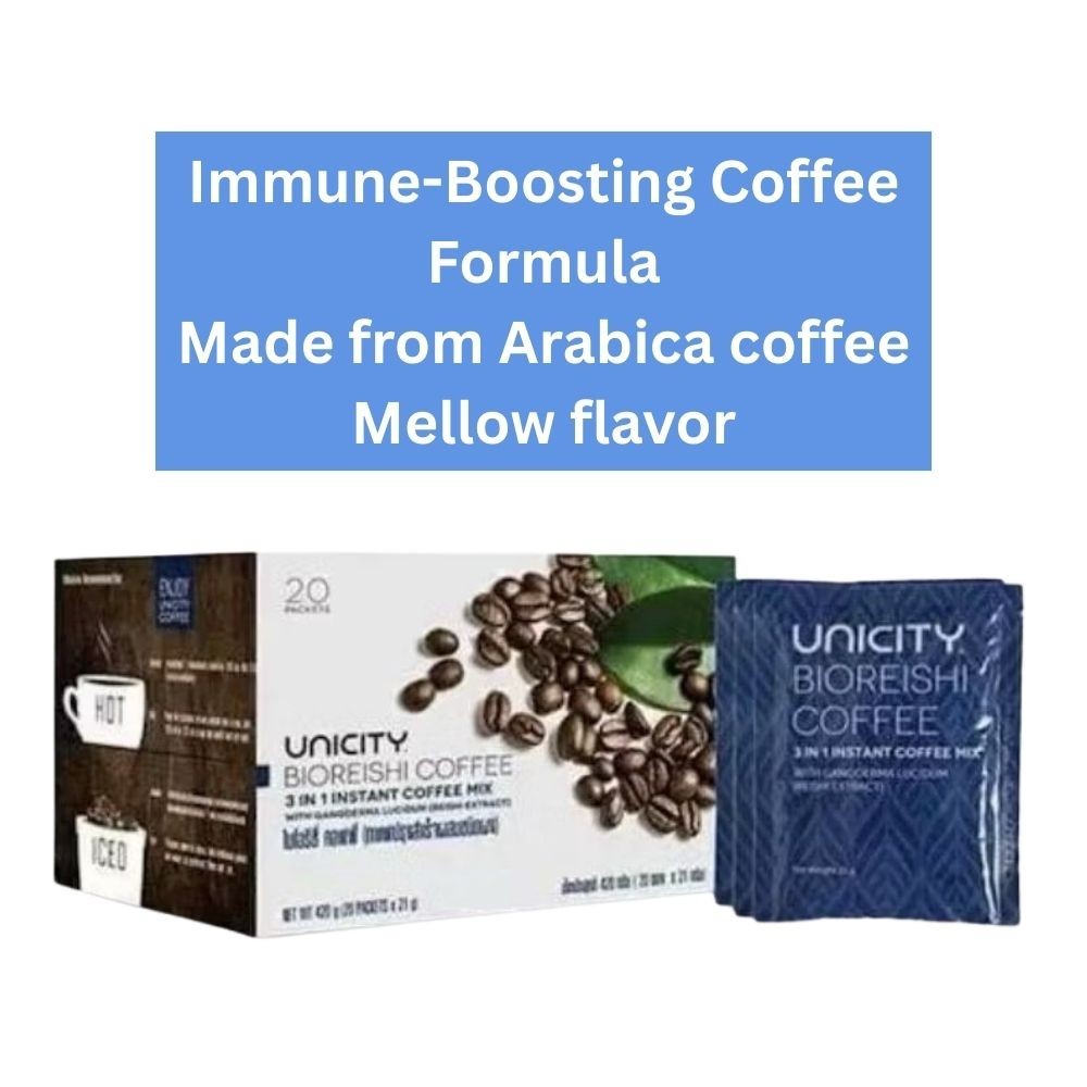 3x UNICITY BIO REISHI Instant Coffee Real Arabica Cholesterol Free